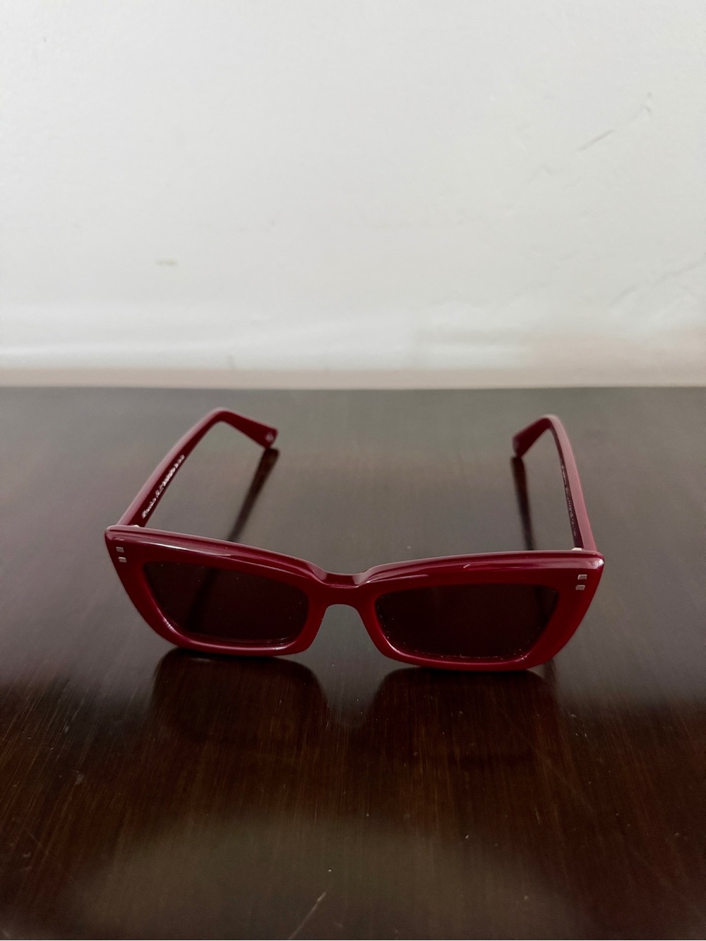 Massimo Dutti Dark Red Cateye Sunglasses